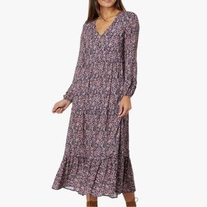 Faherty Isabella Floral Long Sleeve Dress - NWT - Size Small